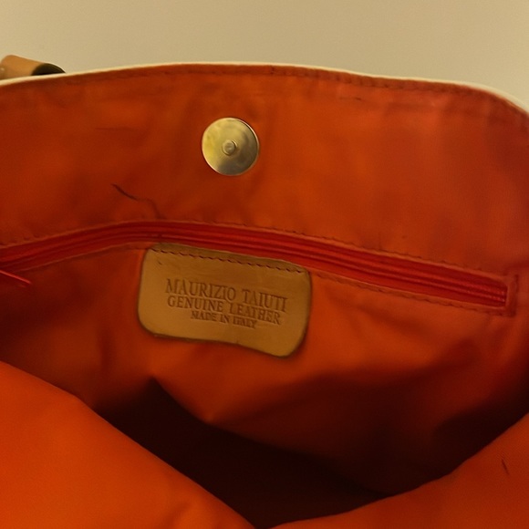 Maurizio Taiuti Genuine Leather Satchel Handbag-Made in Italy-Soft Ostrich - Picture 4 of 6